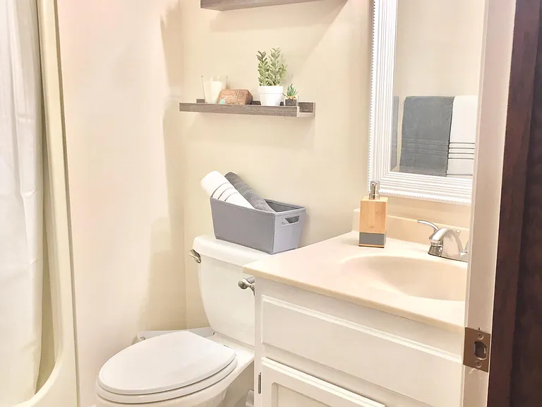 Newly updated 3/4 bathroom.