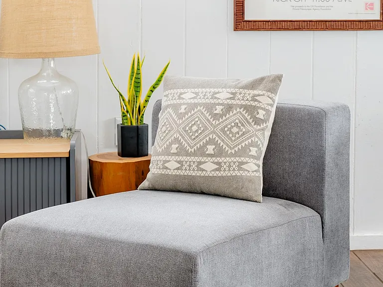 Gather around your cozy living room equipped with high powered air conditioning.