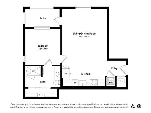 Floor plan 1x1F