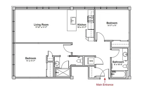 Floor plan Two Bedroom
