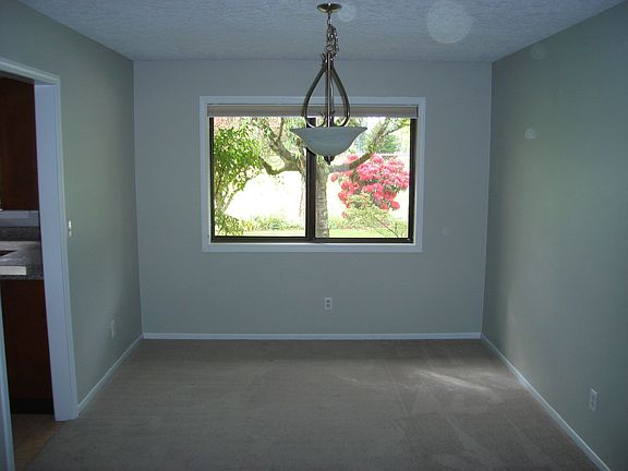 The dining room with new fixture