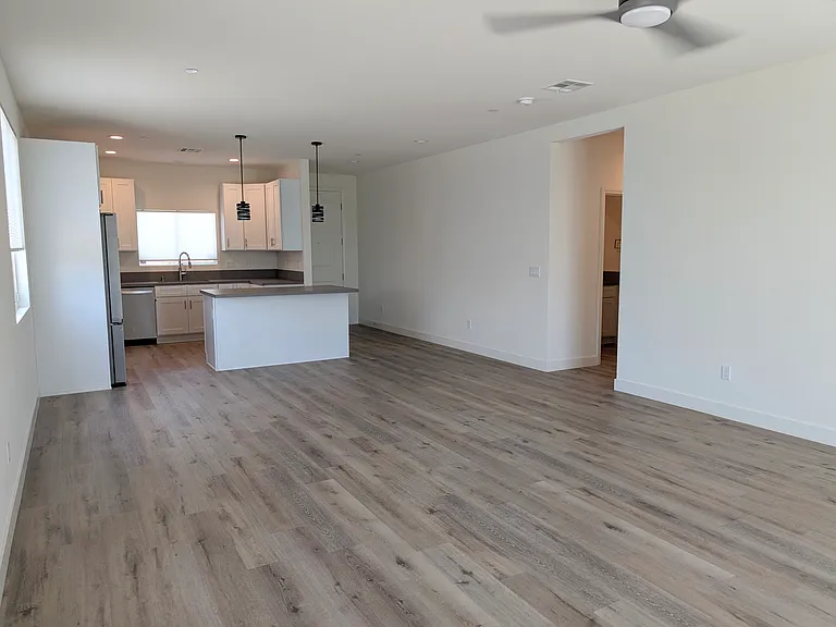 Large open concept living/dining/kitchen space