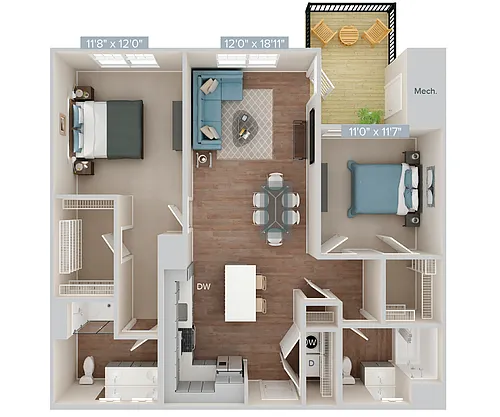 Floor plan Furnished-f-BM08-1105
