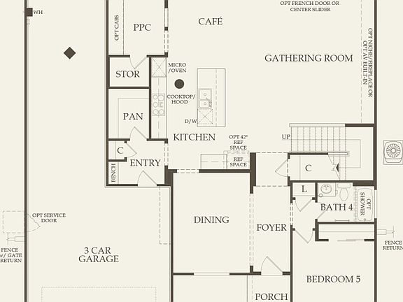 First Floor 5 br / 4 ba