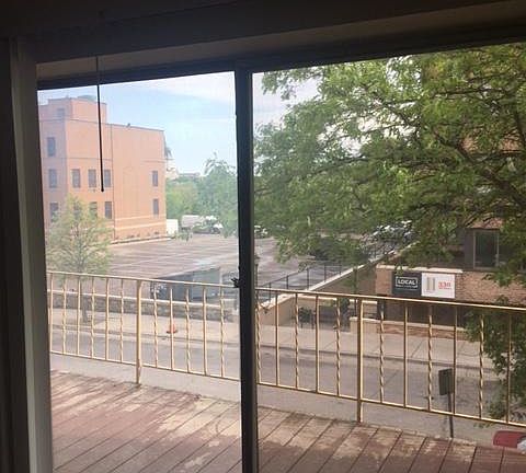 Large deck overlooking Loring Park and Downtown skyline