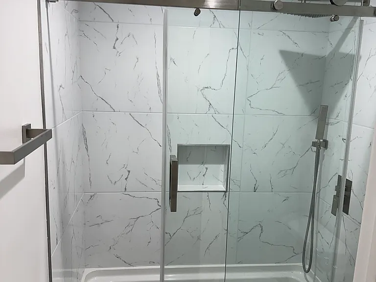 Modern walk-in shower