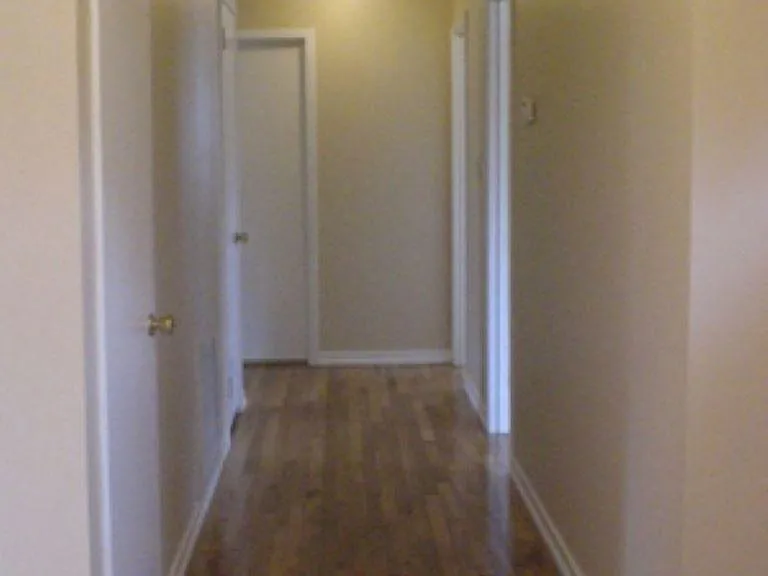 Hallway from Entryway; 1st and 2nd Bedrooms are on the right and the Main Bathroom is directly ahead