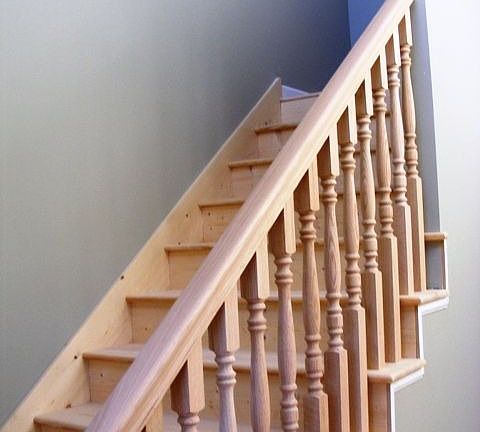 Stairway to loft and bedrooms