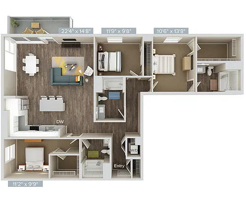 Floor plan C9-1608-1618