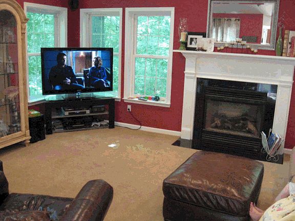 Half of family room