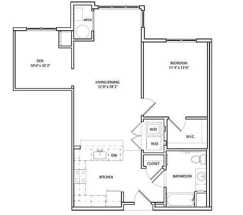 Floor plan A1GD - Den