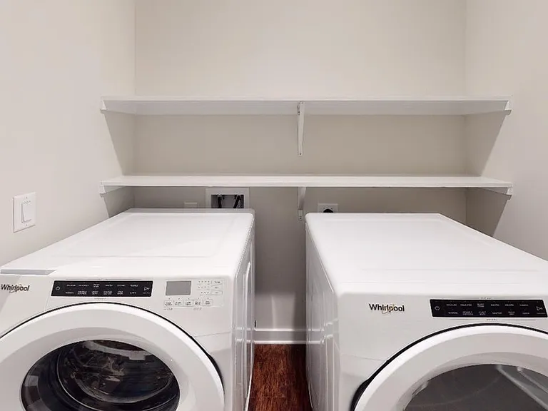 Enjoy the convenience of an in-home washer and dryer.