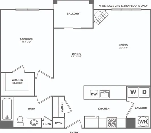 One Bedroom One Bath (804 SF) One Bedroom One Bath (804 SF)