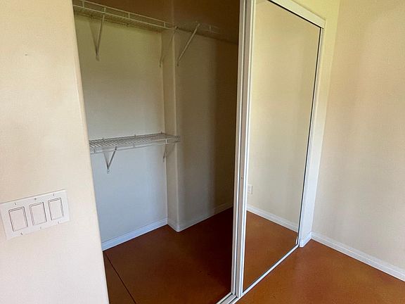 Mirrored closet door