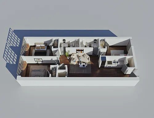 Floor plan Standard Loft - 3 BDR, 2 BTH | ONE MALE SPACE LEFT
