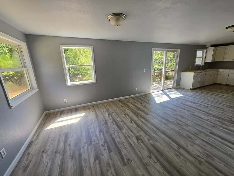 Living room into kitchen