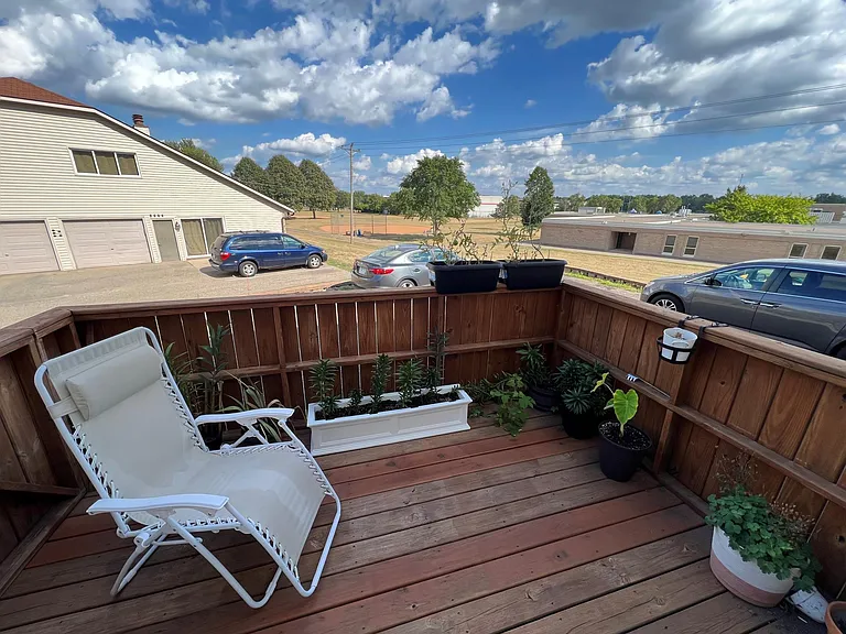 Private deck off of the kitchen