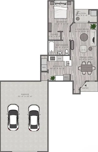 Floor plan A2-1X1
