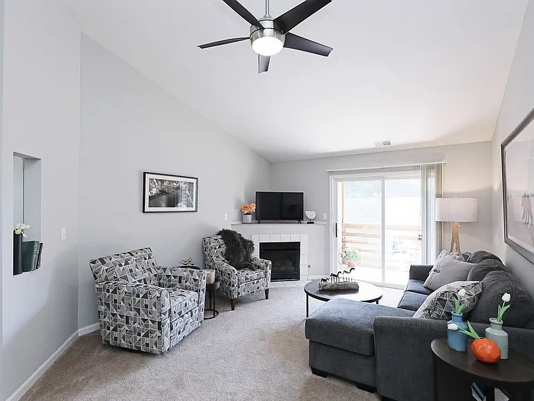 Spacious, inviting living room at Compass Pointeperfect for relaxing or entertaining in style.
