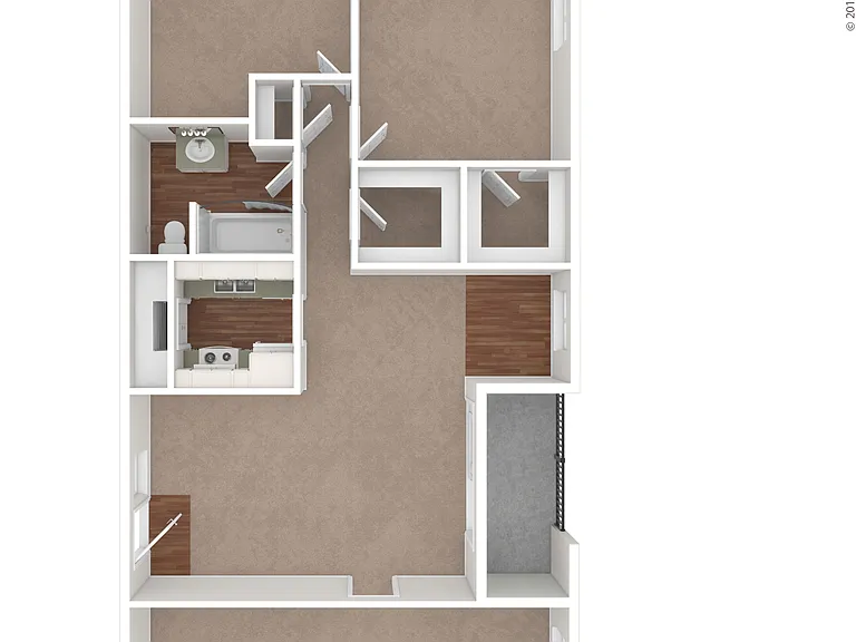 The Belmont: Beds - 2: Baths - 1: Den: SqFt Range - 1080 to 1080