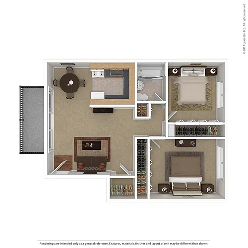 Floor plan 2Bedroom 1Bathroom