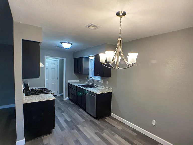 Kitchen with new cabinets, counters and new high end dishwasher