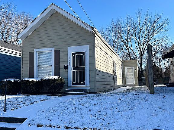 Front of house in snow