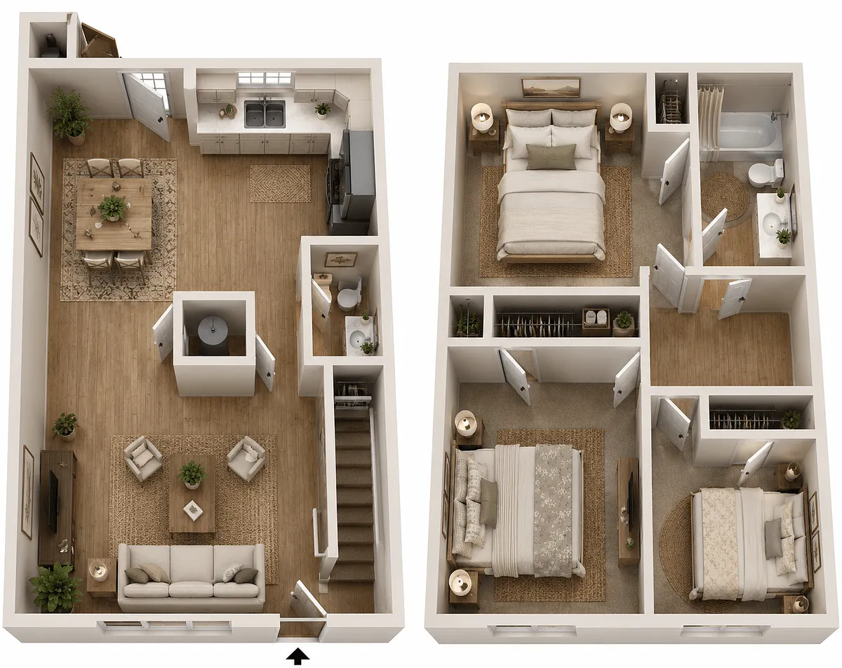 Floor plan TS 3x1.5