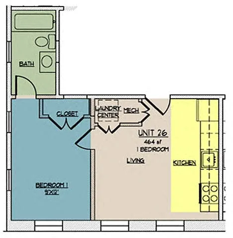Floor plan The Lofts at One Eleven 326
