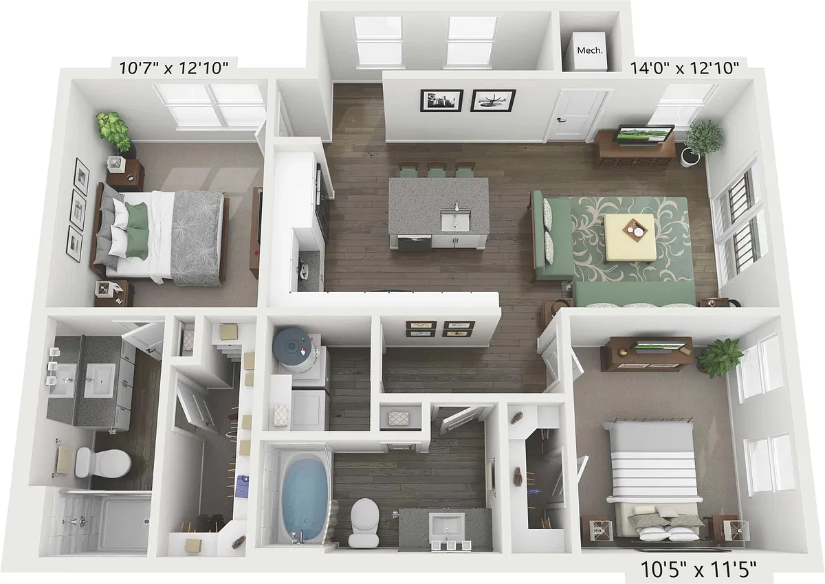 Floor plan Sapphire - Attached Garage