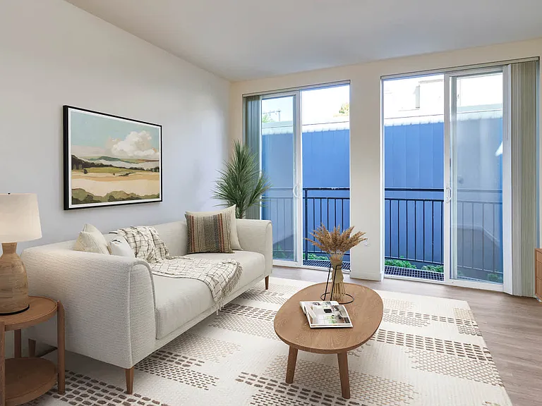 Living Room with Juliet Balcony and Hard Surface Flooring