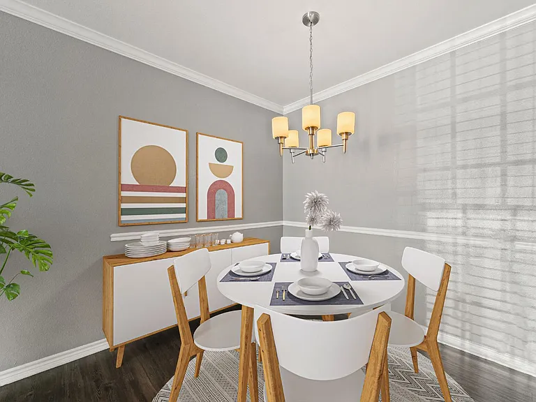Renovated Style 1 Dining Room Staged