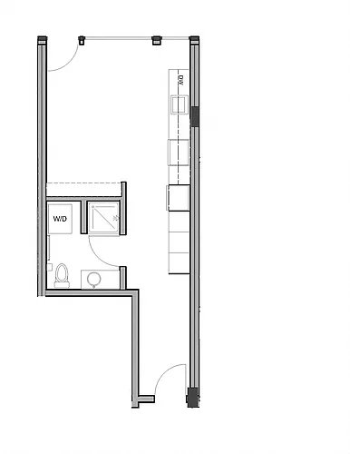 Floor plan MFTE-Studio 1 Bath
