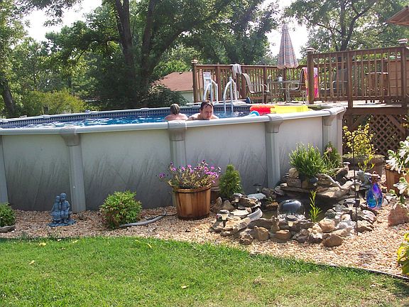 24ft above ground pool with 18x24ft deck