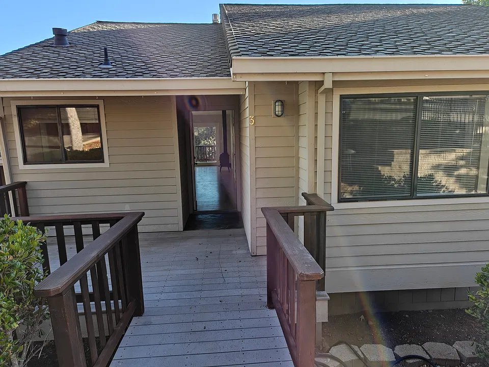 Front entrance/patio to Unit 3.