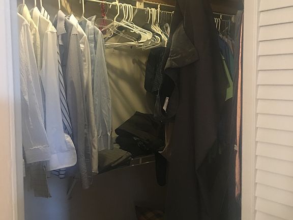 Walk in closet in master