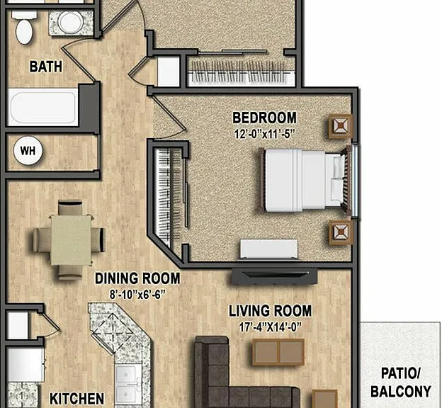 The Kennard is two-bedroom, two-bathroom home featuring an open concept layout, ample storage, and a private patio or balcony. The Kennard is two-bedroom, two-bathroom home featuring an open concept layout, ample storage, and a private patio or balcony.