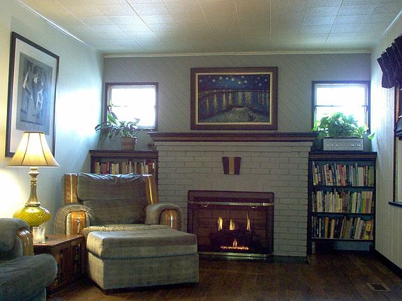 Living Room with Remote Gas Log Fireplace
