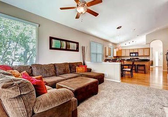 Kitchen, Dining, Den is perfect great room and flows to patio