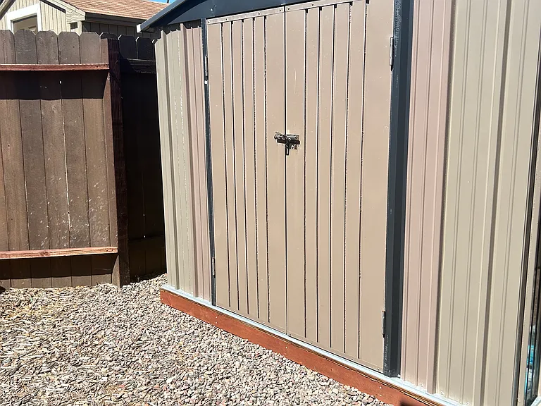 Storage shed.