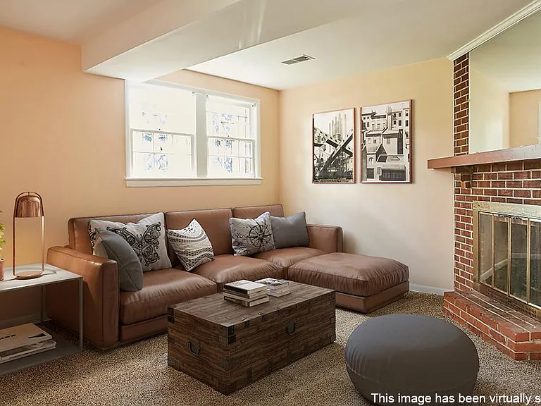 Lower level living area (virtually staged)