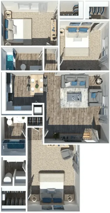Floor plan 3 Bed 2 Bath