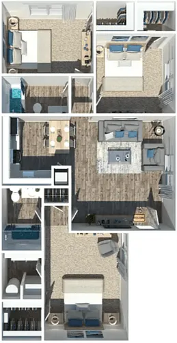 Floor plan 3 Bed 2 Bath