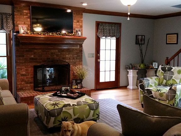 Wood burning fireplace