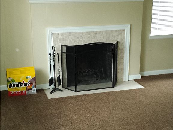 Fireplace w/ TV mount above