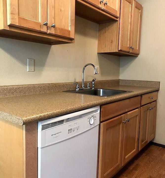 D/W and lots of kitchen cabinet space
