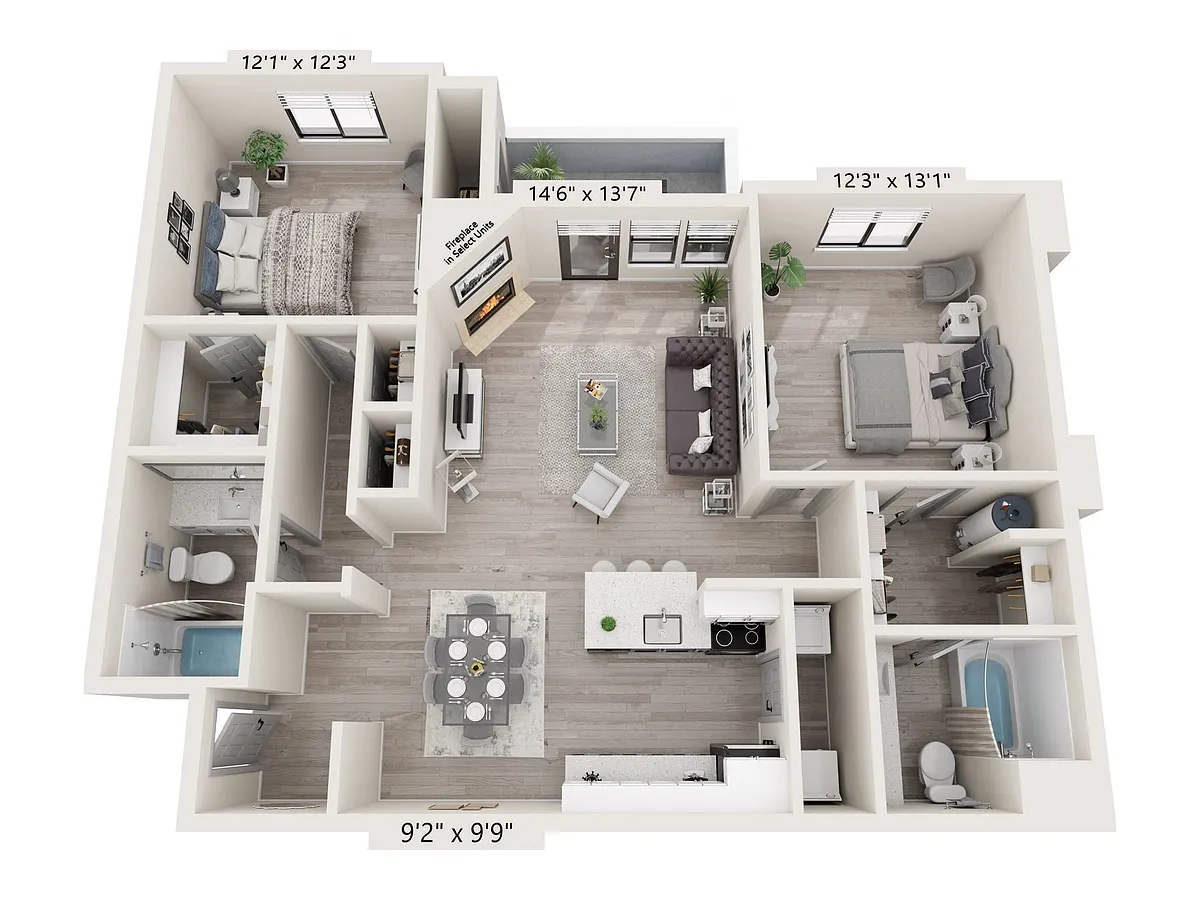 Floor plan B3 Renovated