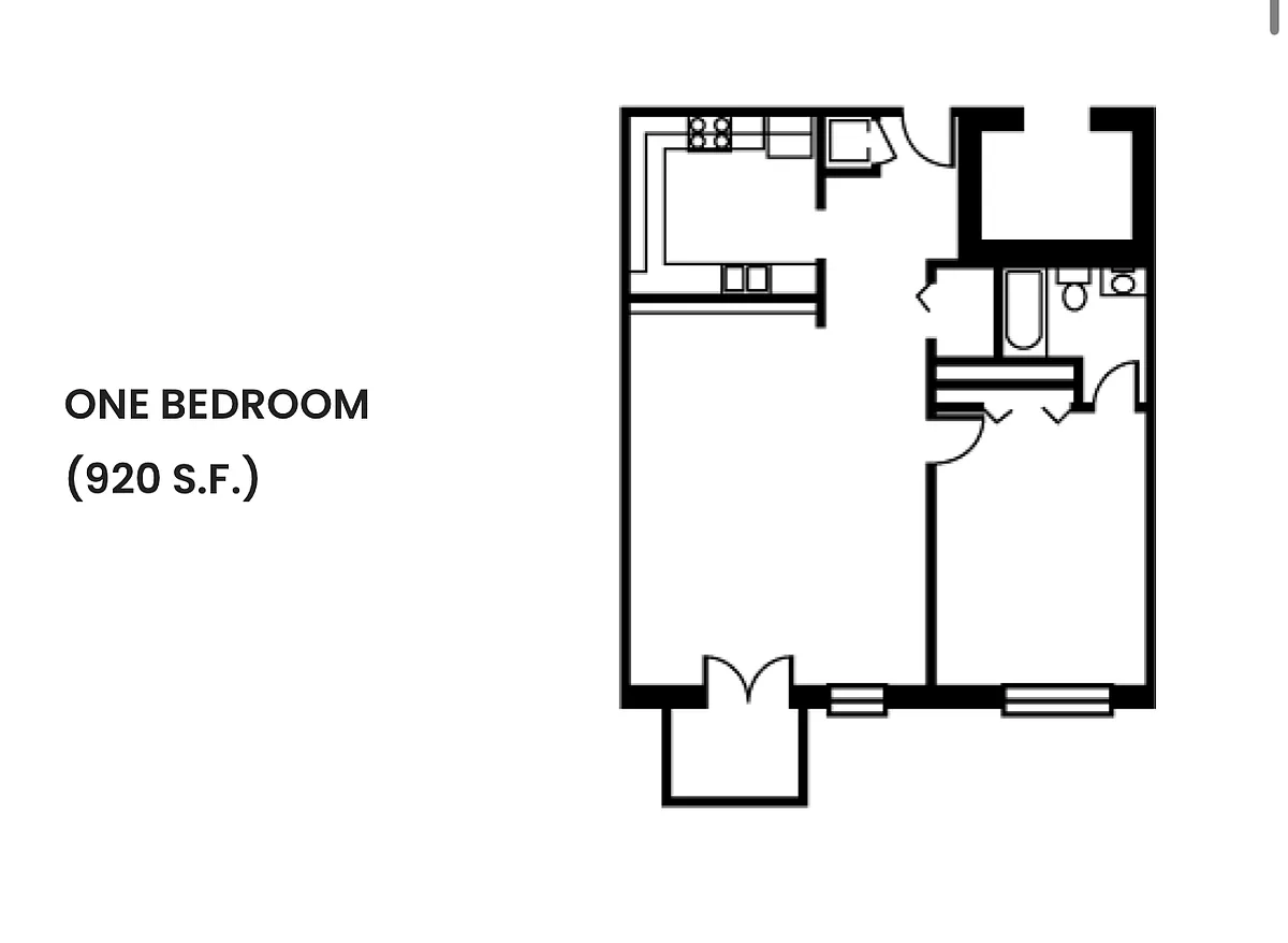 Floor plan One bedroom