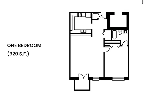 Floor plan One bedroom