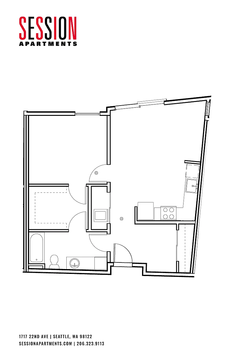 Floor plan 1X1 - C1